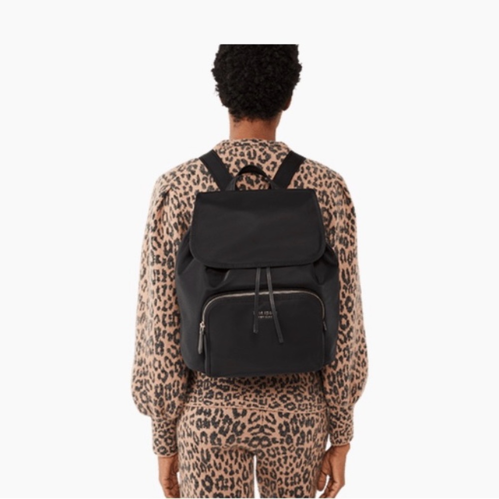 Kate Spade Nylon Backpack, Backpack with Adjustable Straps, Black - Picture 4 of 12